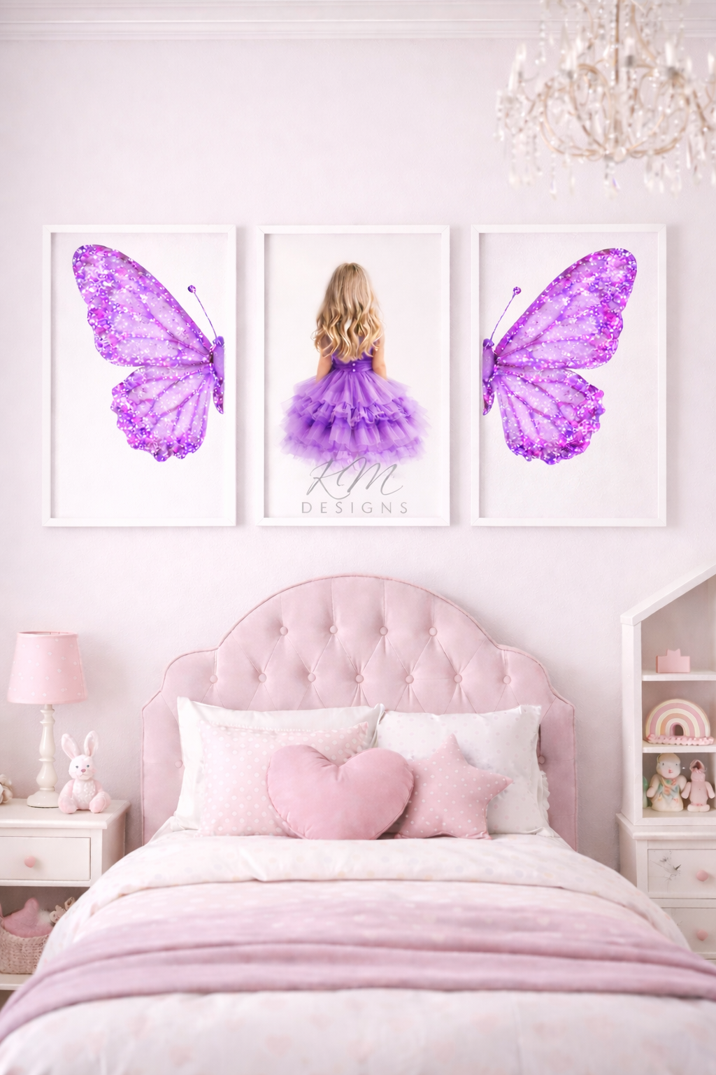 Butterfly Princess Wall Art Decor
