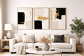 Luxe Living Collection Wall Art Prints | Set of Prints | Modern Living Room Decor Gift