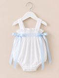 Baby Blue Smocked Bloom Romper