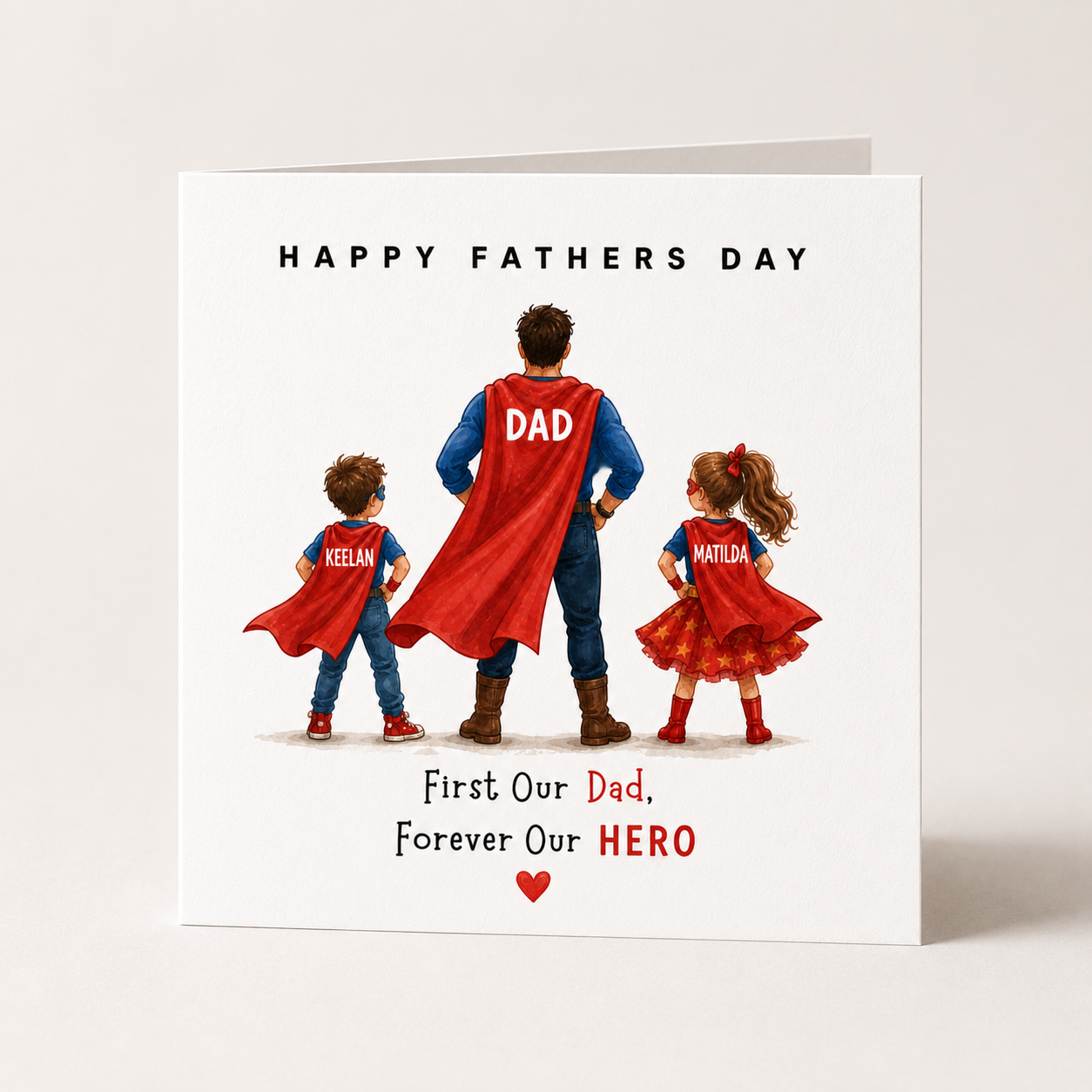 Personalised Superhero Father's Day Card | Dad Gift