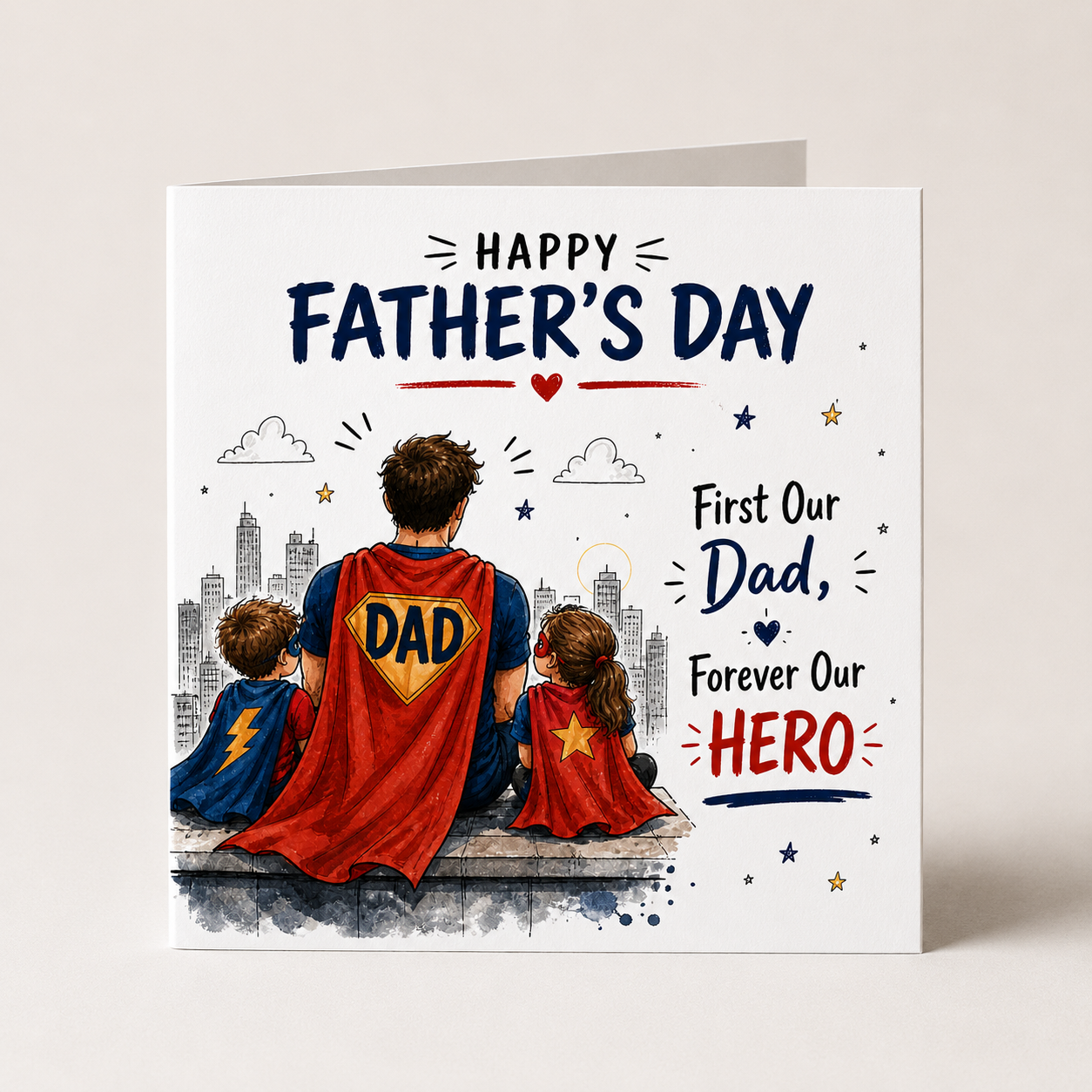 Personalised First Our Dad Father's Day Card | Dad Gift
