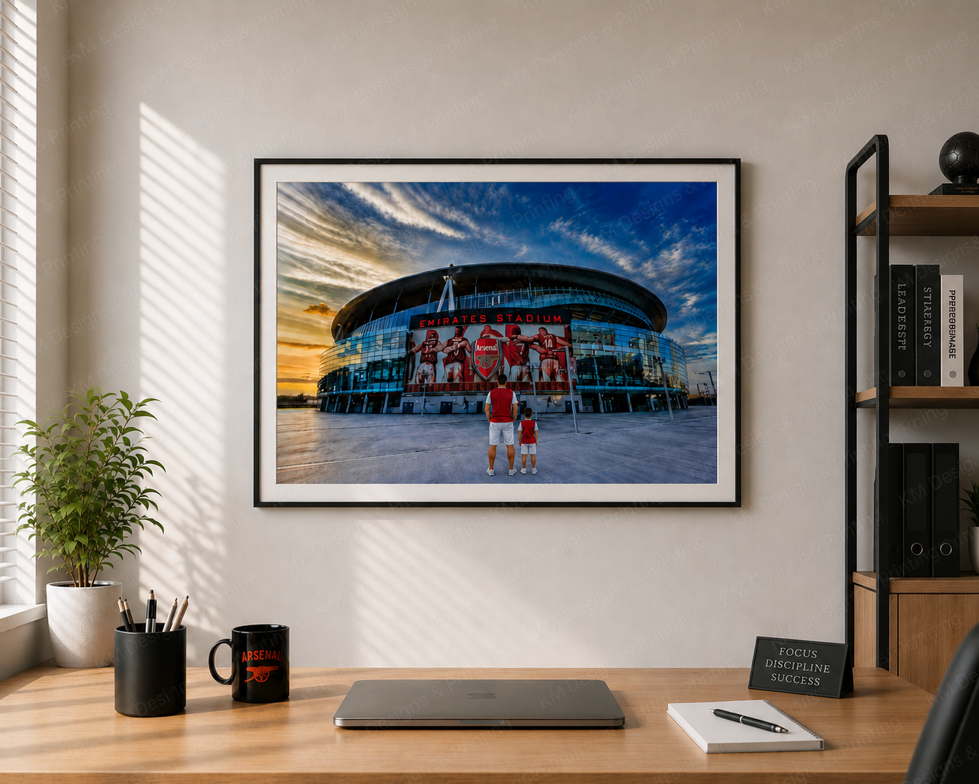 Personalised Arsenal Stadium Print | Football Gift for Him