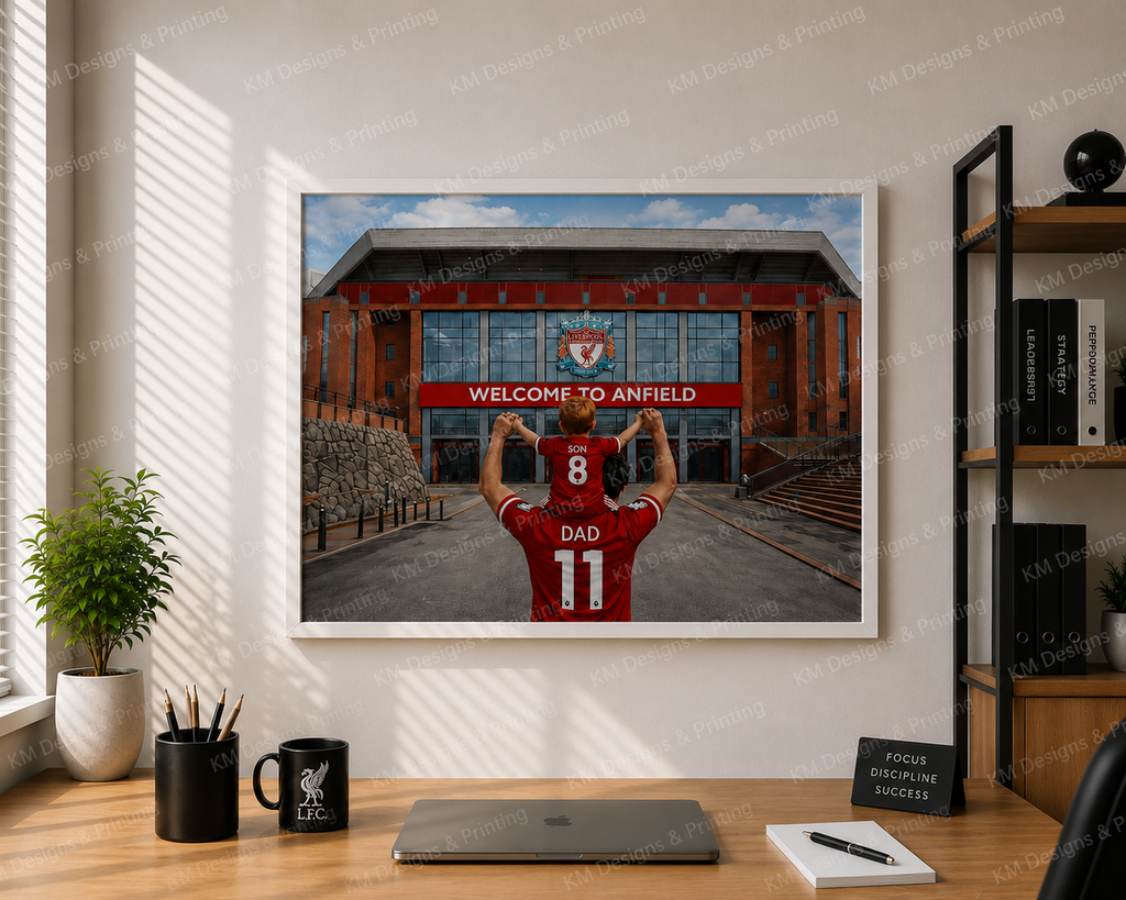 Personalised Liverpool Stadium Print | Football Gift for Him