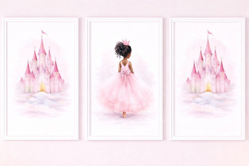 Princess Wall Art Print | Girls Bedroom Decor | Children's Gift