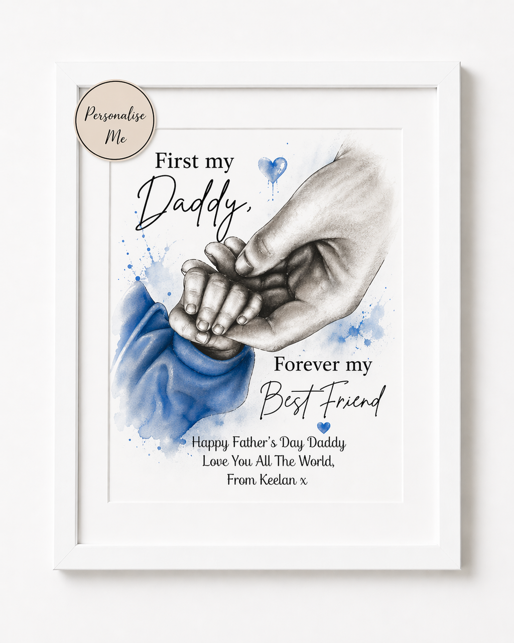 Personalised First My Daddy Print | New Dad Gift | Father's Day