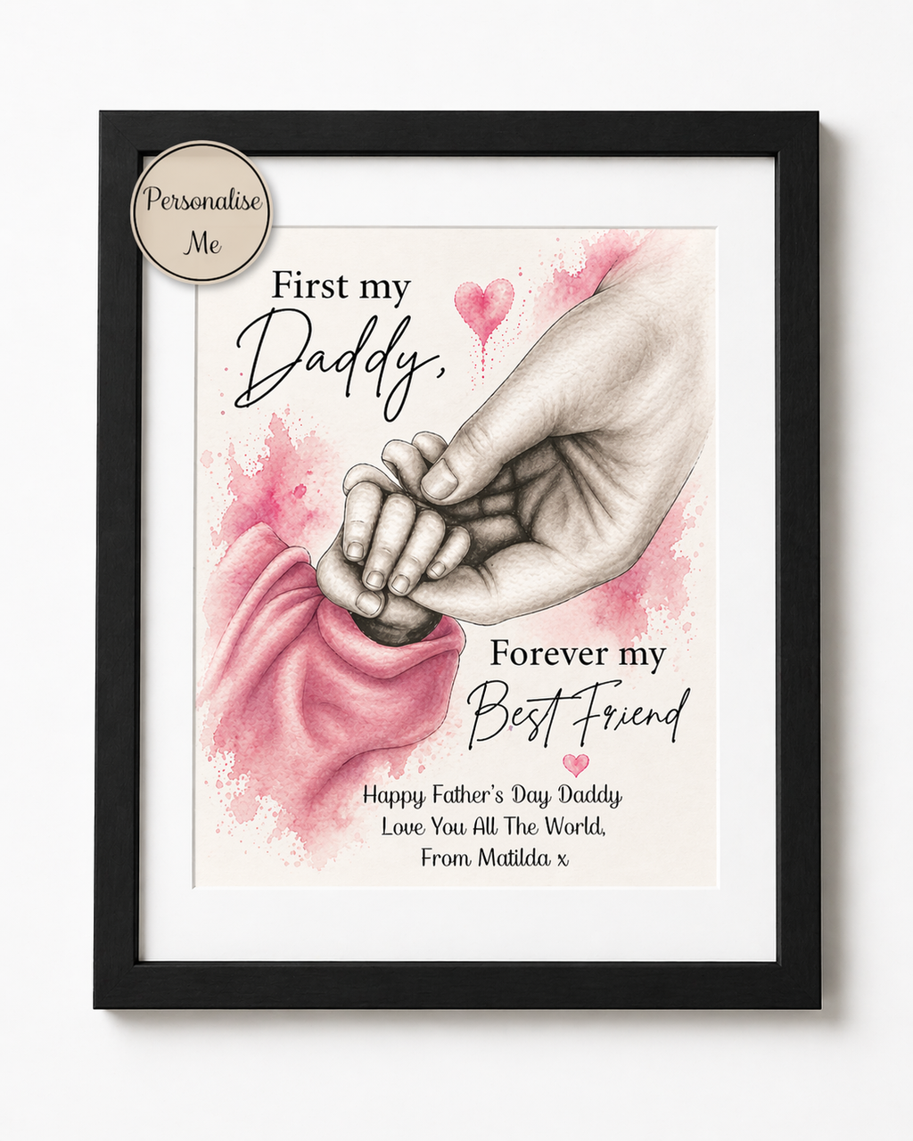 Personalised First My Daddy Print | New Dad Gift | Father's Day