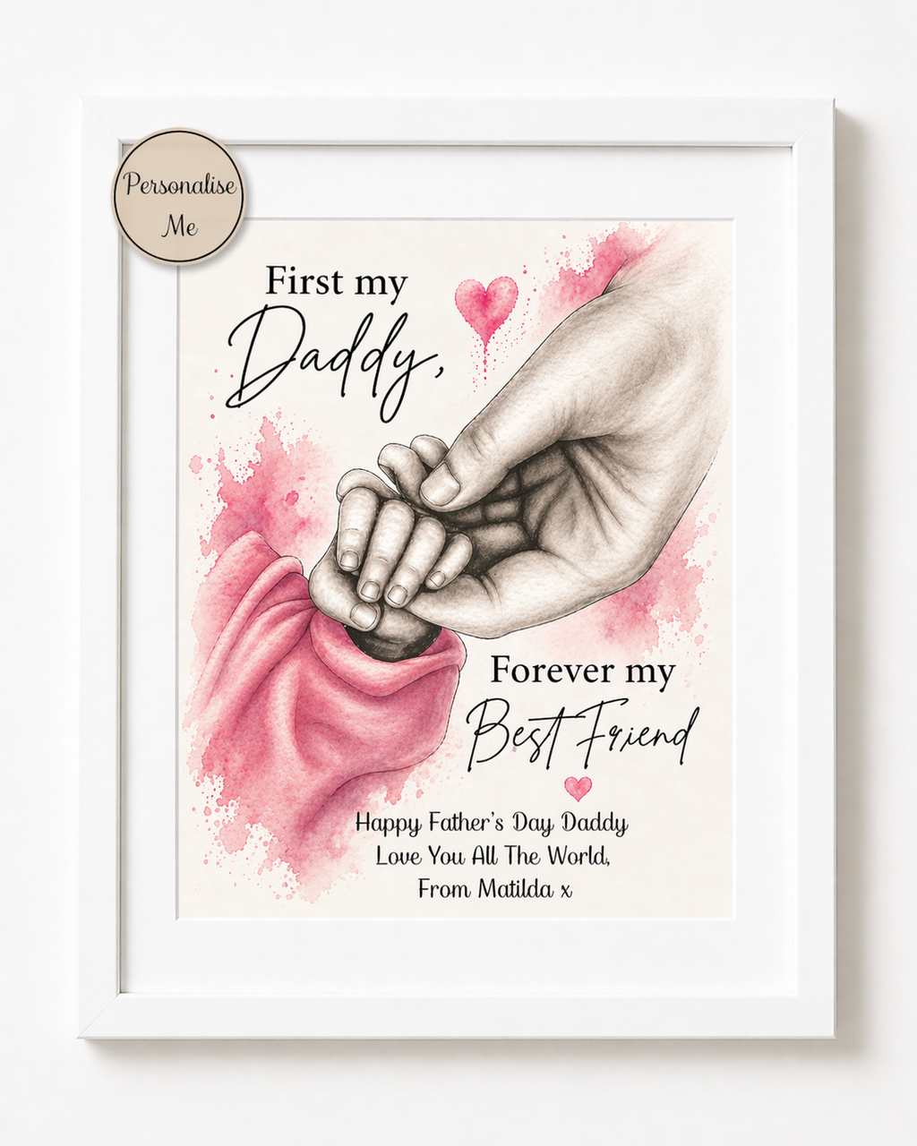 Personalised First My Daddy Print | New Dad Gift | Father's Day