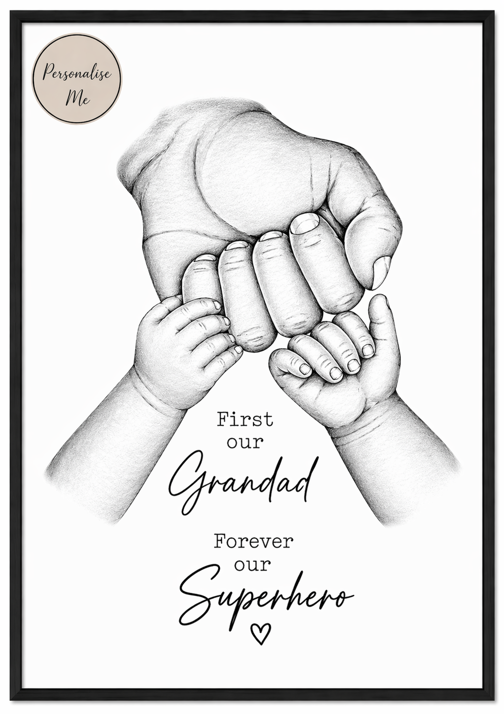 Personalised First My Grandad Print | Grandad Gift | Father's Day