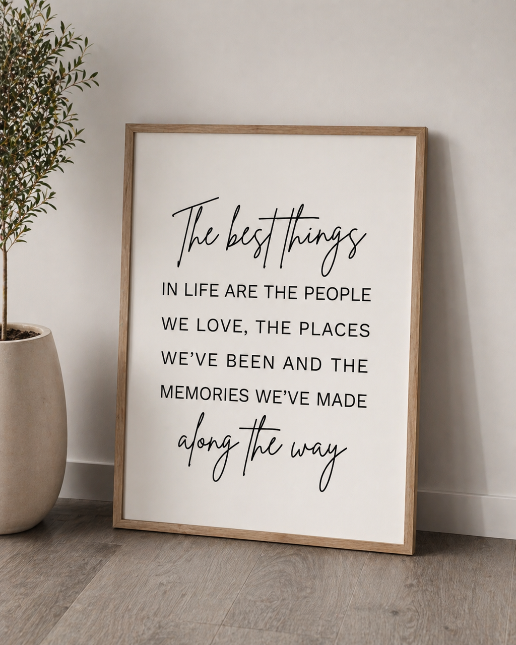 The Best Things In Life Wall Art Print | Inspirational Home Decor Gift