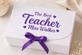 Personalised Teacher Gift Box | Gift Box with Tissue Paper & Ribbon | End of Term Gift
