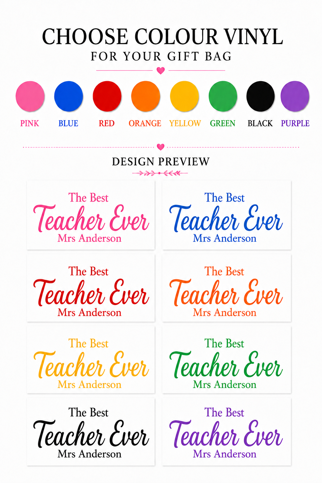 Personalised Teacher Acrylic Desk Organiser | Custom Name Gift | Thank You Teacher Gift