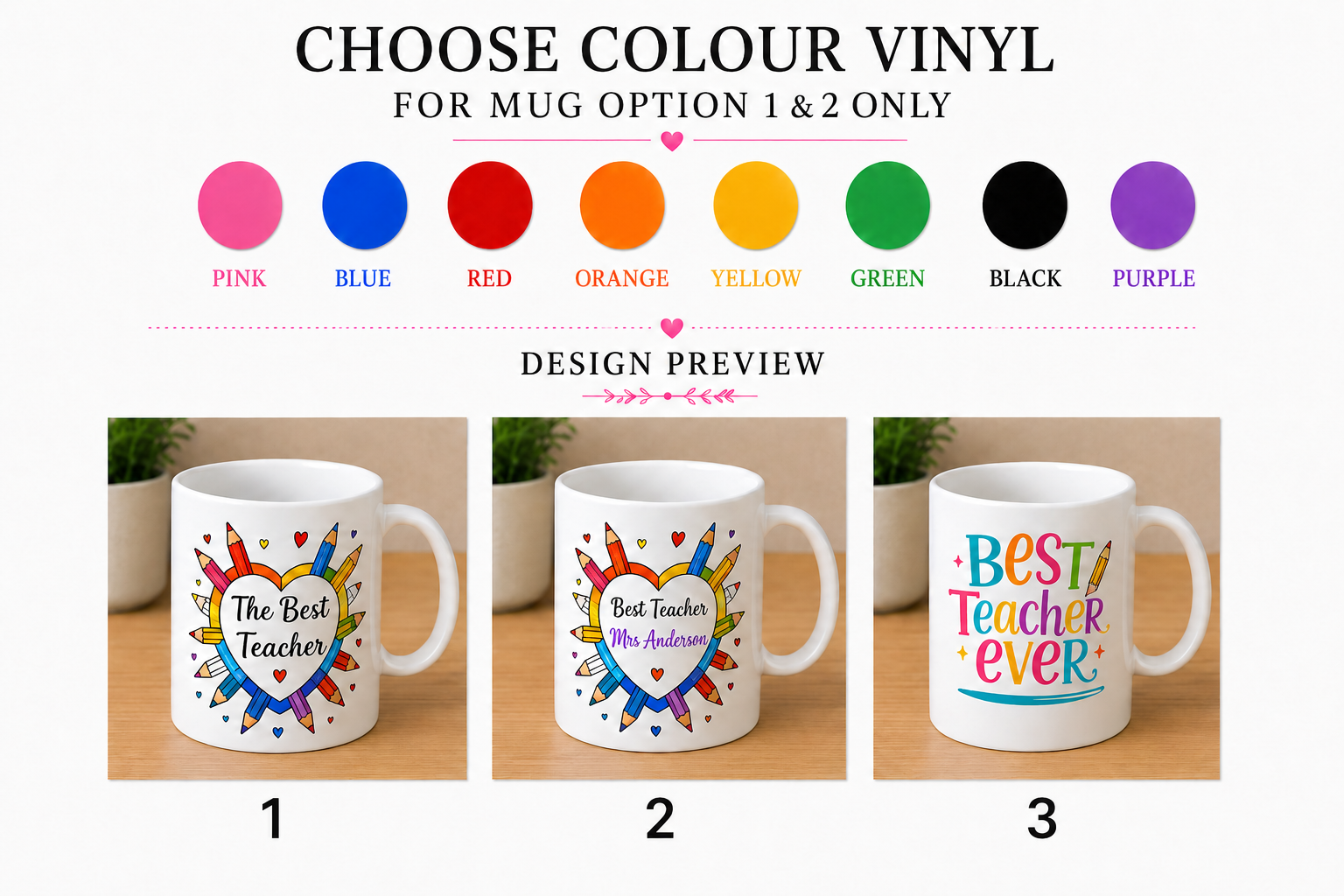 Personalised Teacher Gift Mug & Coaster Set | Thank You Teacher Gift