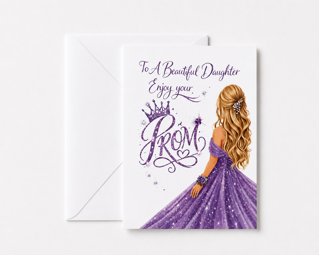 Personalised Prom Card for Her | Special Prom Night Gift | Luxury Keepsake Card