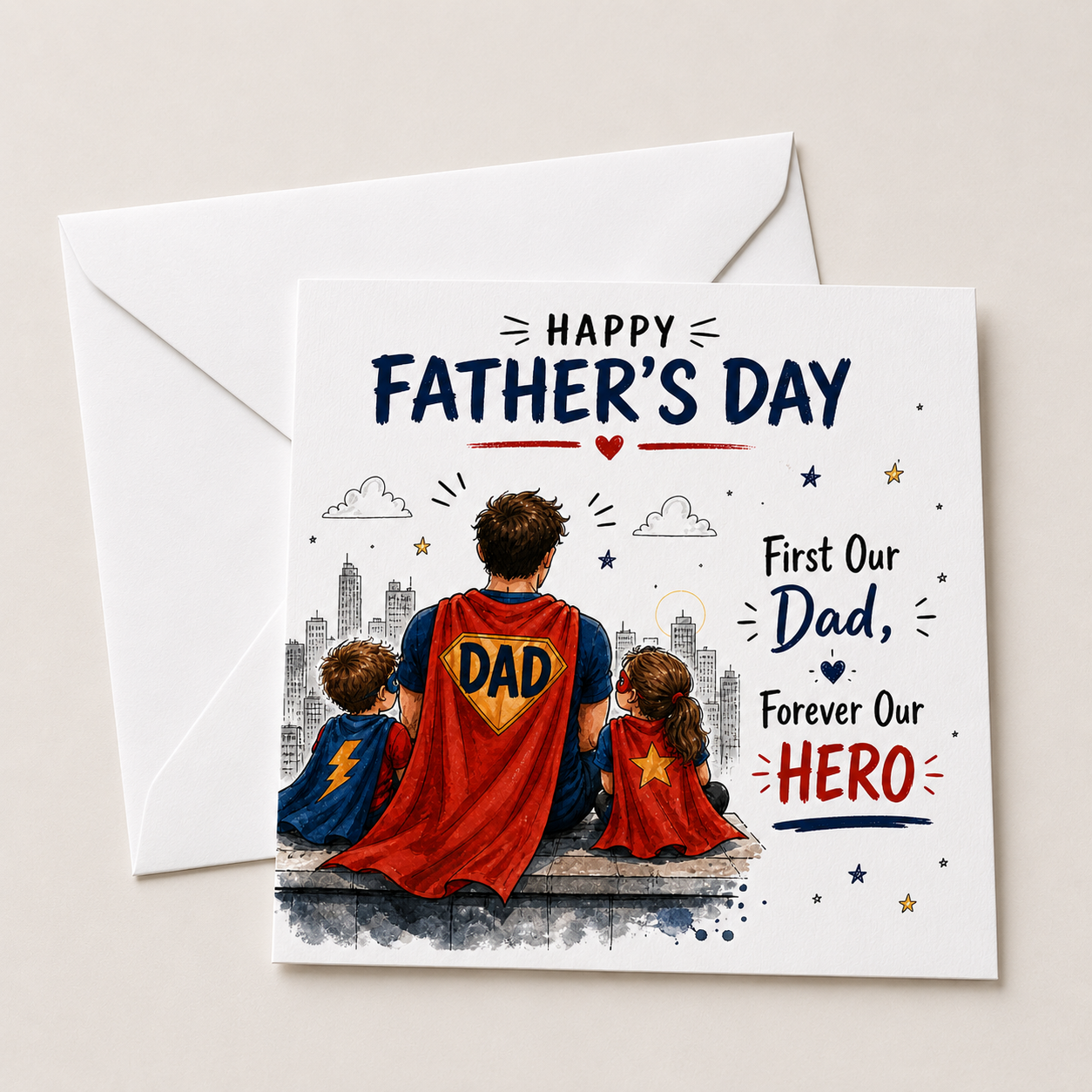 Personalised First Our Dad Father's Day Card | Dad Gift