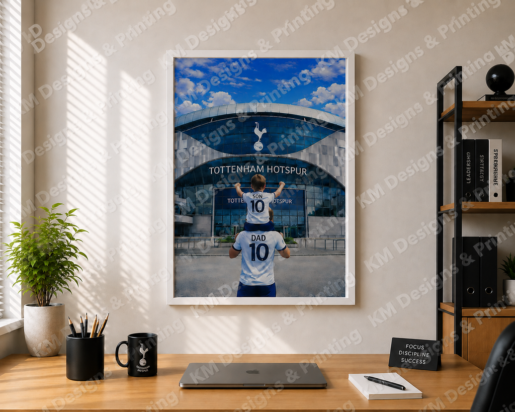 Personalised Tottenham Hotspur Stadium Print | Football Gift for Him