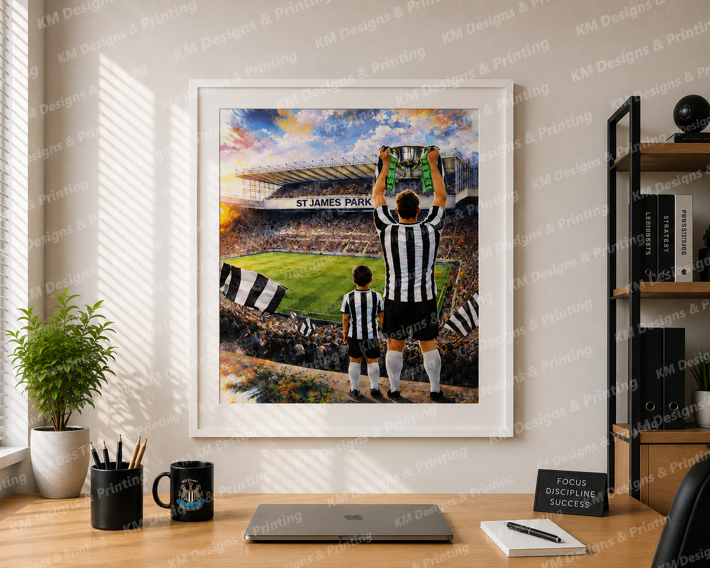 Personalised Newcastle United Stadium Print | Football Gift for Him