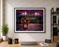 Personalised Manchester United Stadium Print | Football Gift for Him