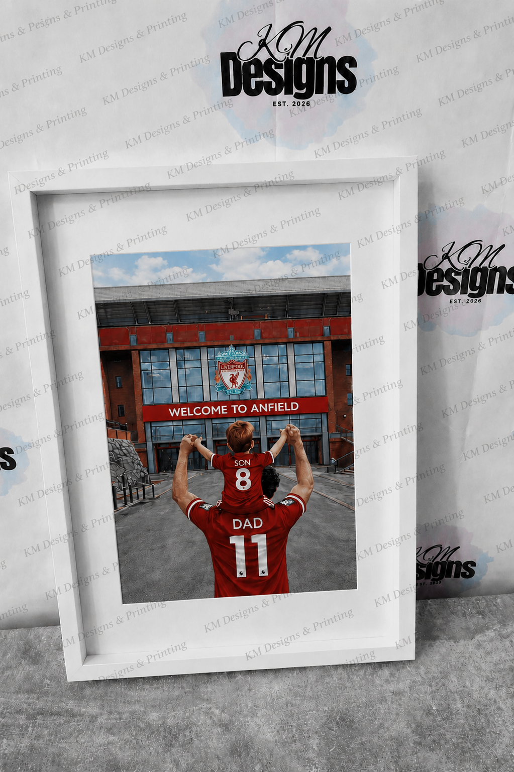 Personalised Liverpool Stadium Print | Football Gift for Him