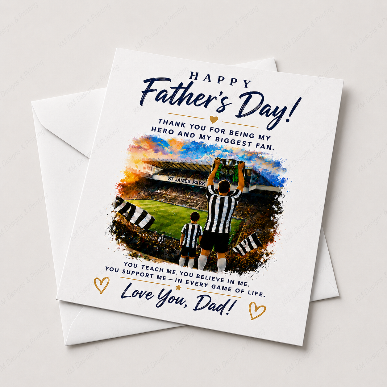 Personalised Newcastle Football Father's Day Card | Gift for Dad