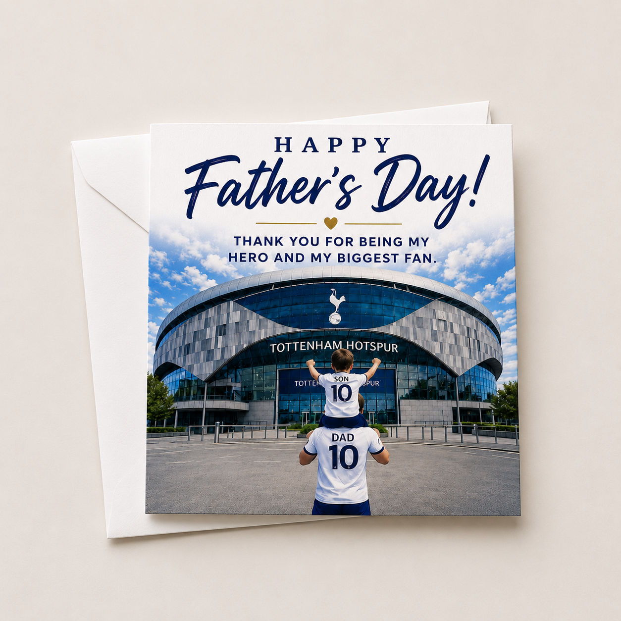 Personalised Tottenham Hotspur Football Father's Day Card | Gift for Dad