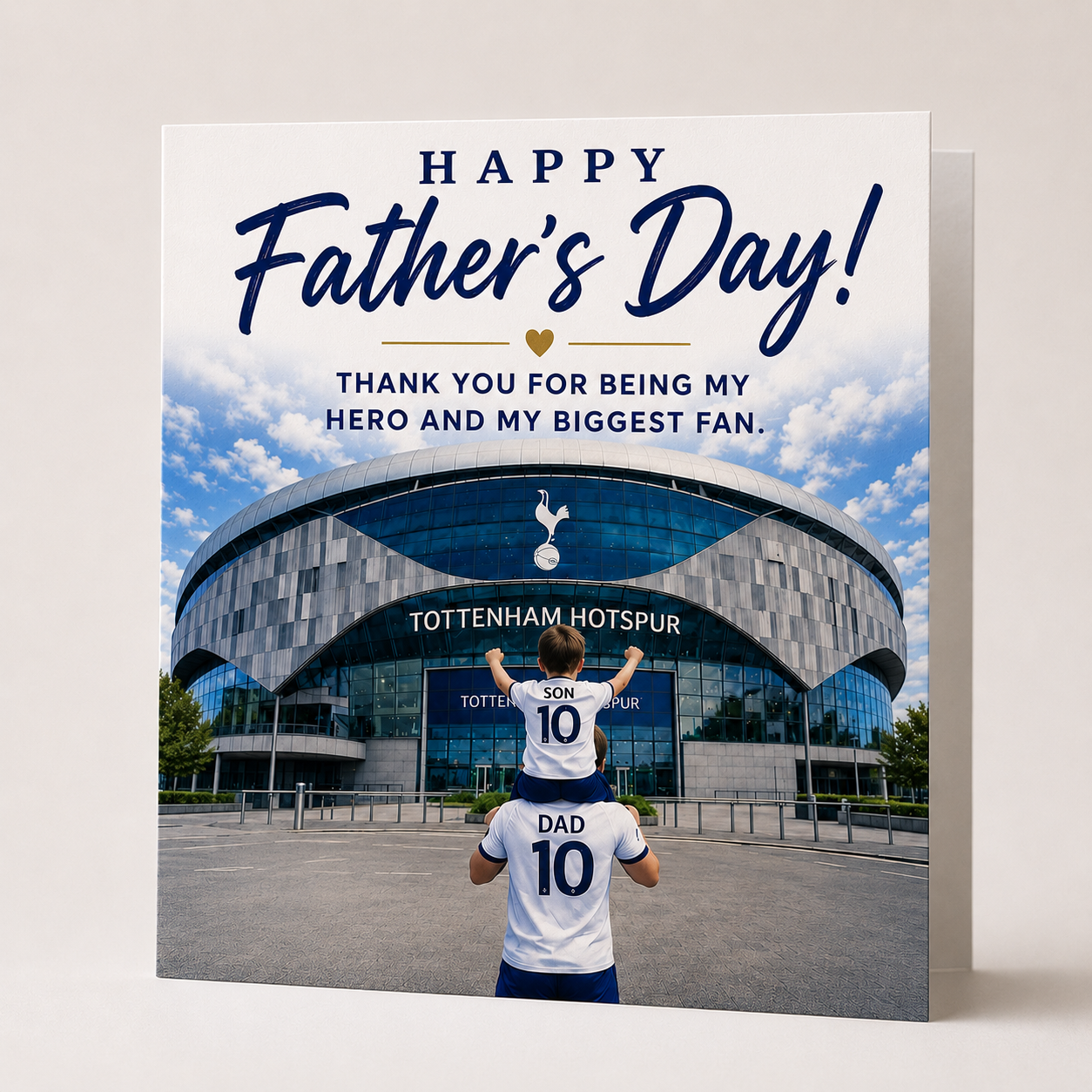 Personalised Tottenham Hotspur Football Father's Day Card | Gift for Dad