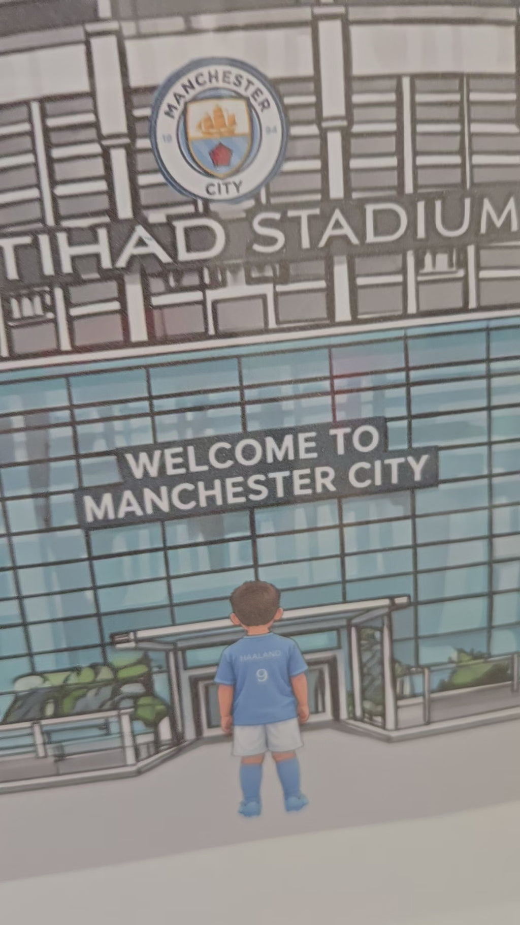 Personalised Manchester City Stadium Print | Football Gift for Him